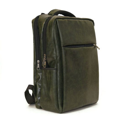 LAPTOP BAG PACK GREEN (PU LEATHER)
