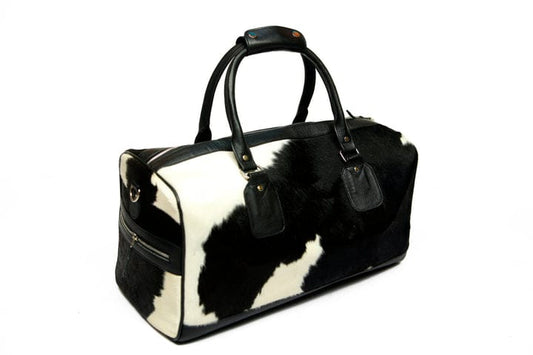 ORIGINAL COW LEATHER DUFFEL TRAVEL BAG WITH NATURAL HAIR ON (D-03)